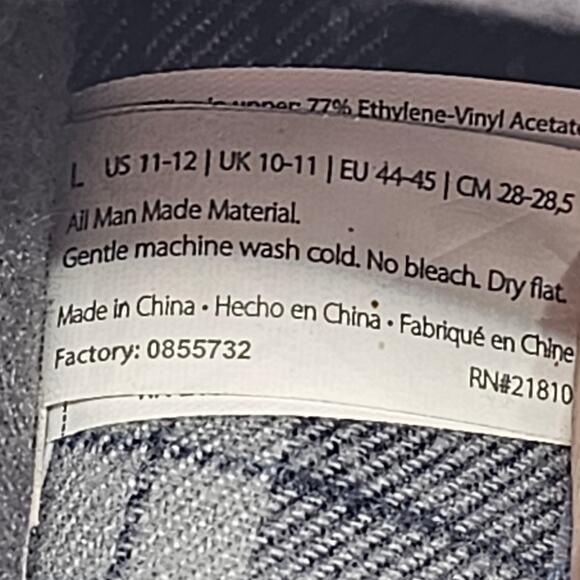 Dearfoams Men's Slippers Charcoal Gray New Without Tags Sz 11-12 - Picture 9 of 10